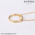 43772 dubai design light weight gold necklace sets fashion simple ring pendant gold plated jewelry necklace